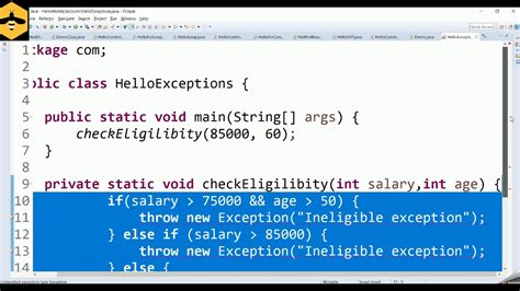 Throw Exception Based On If Condition In Java