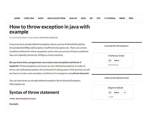 Throw Exception In If Statement Java