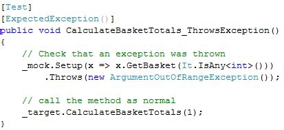 Throw Exception In Moq C