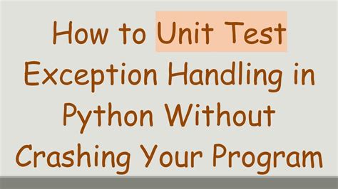 Throw Exception In Unit Test