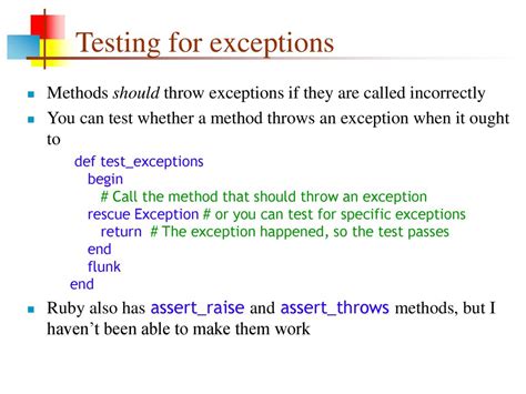 Throw Exception Ruby