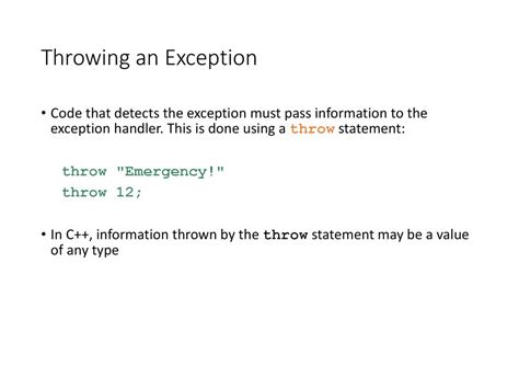 Throw Exception Rules