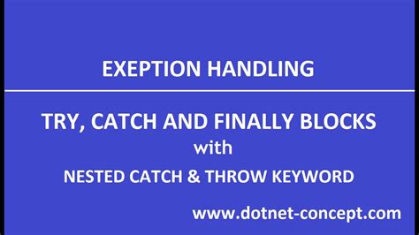 Throw Keyword In Catch Block In C