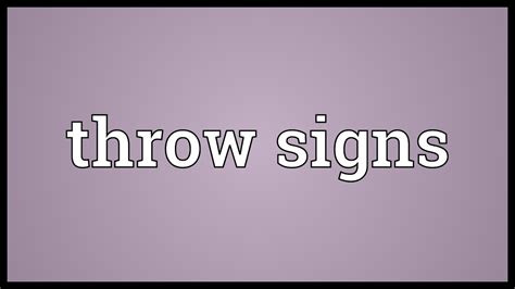 Throw Letter Meaning