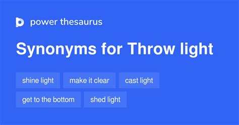 Throw Light Upon Synonyms