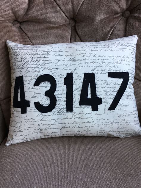 Throw Pillow With Zip Code