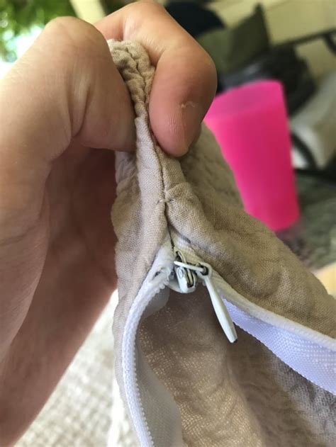 Throw Pillow Zipper Stuck