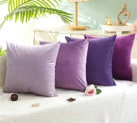 Throw Pillows For Bed Purple