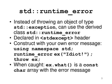 throw std runtime error example