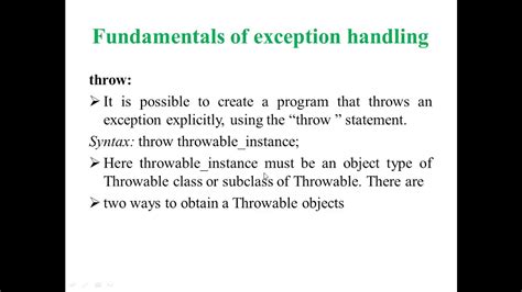 Throw Throws And Finally In Java