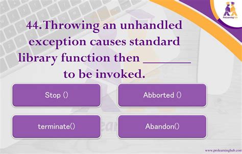 Throwing An Unhandled Exception Causes The Standard Library