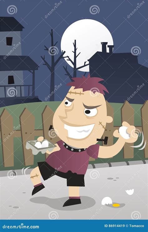 Throwing Eggs On Halloween