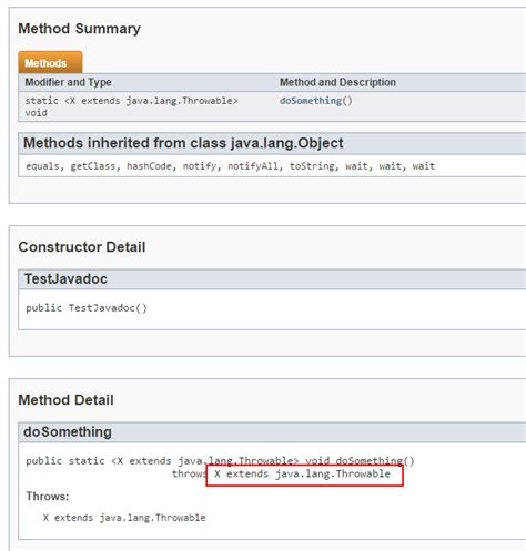 Throws Exception In Method Signature