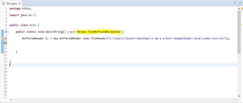 Throws File Not Found Exception