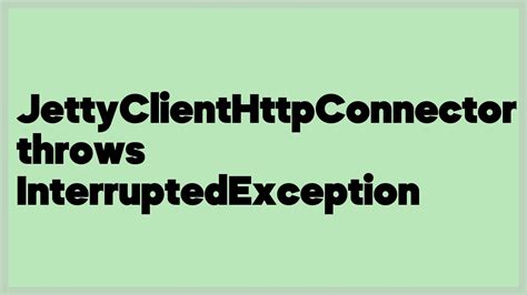 Throws Interruptedexception Nedir