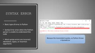 Throws Syntax Error Python