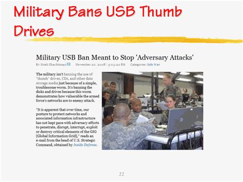 Thumb Drive Awareness Training Army Army Military