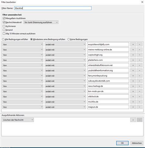 Thunderbird Spamfilter nutzen er entfernt automatisch Werbemails