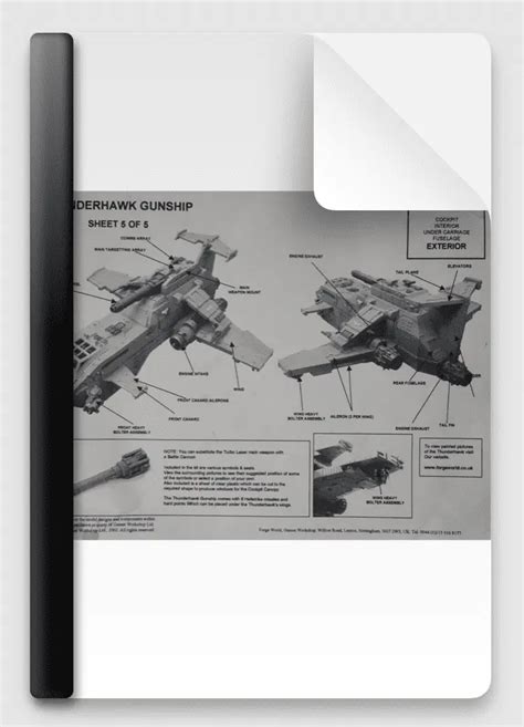 Thunderhawk Gunship Instructions