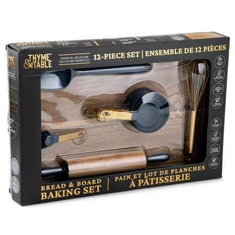 Thyme & Table Wood Board & Silicone Baking Set, 20Pieces