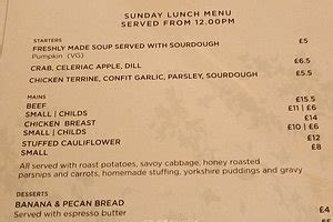 Thyme Kitchen Lichfield Menu