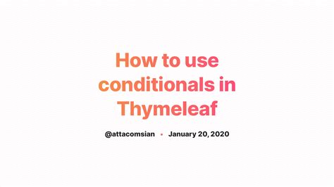Thymeleaf Multiple Conditions