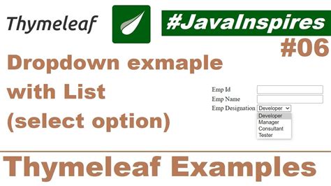Thymeleaf Multiple Select Dropdown