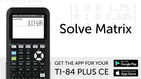 Using matrices on the TI84 plus to solve two linear equations