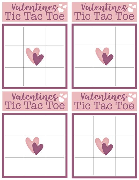 Tic Tac Toe Valentines Printable