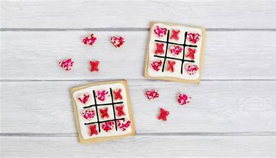 Tick Tack Toe Valentine Cookies