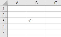 Tick Symbol in Excel Cell