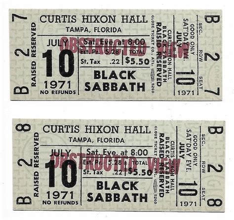 ticket price for black sabbath concert