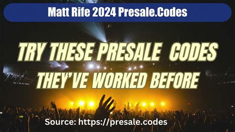 Ticketmaster Matt Rife Presale Code