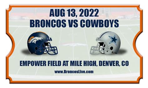 tickets broncos vs cowboys cheap