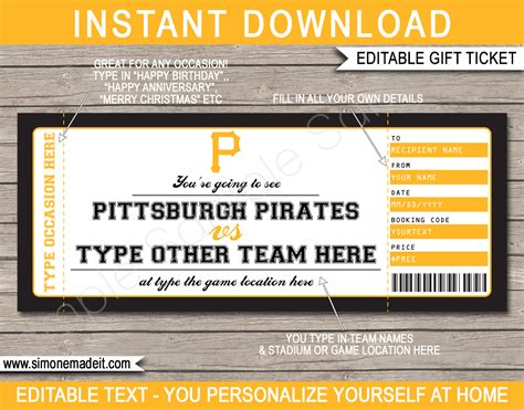 tickets for pirates game