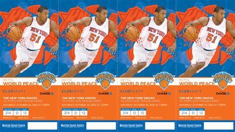 tickets for the knicks