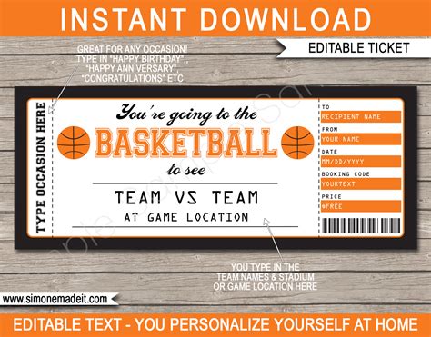 tickets to a basketball game