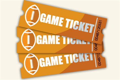tickets to a football game