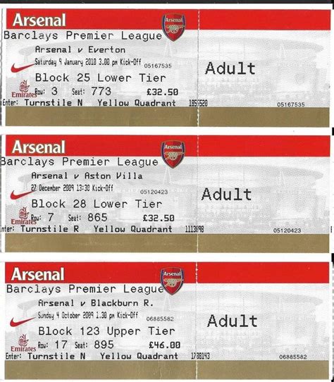 tickets to arsenal games