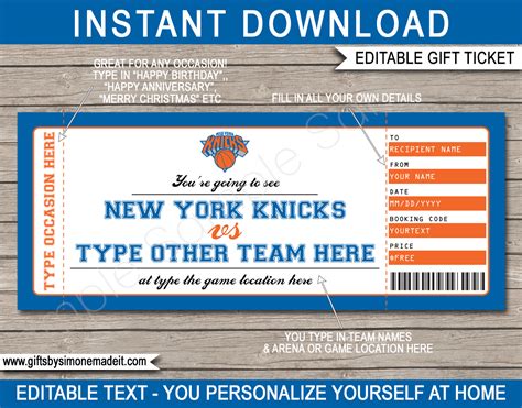 tickets to knicks game