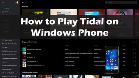tidal to windows phone