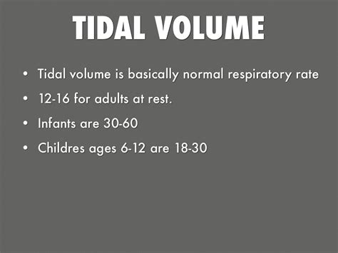 tidal volume by age