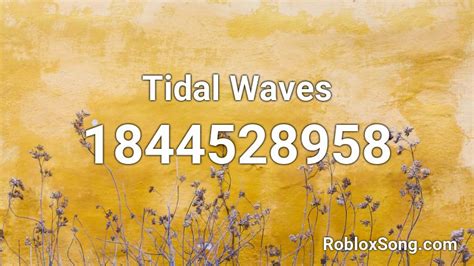 tidal wave roblox id