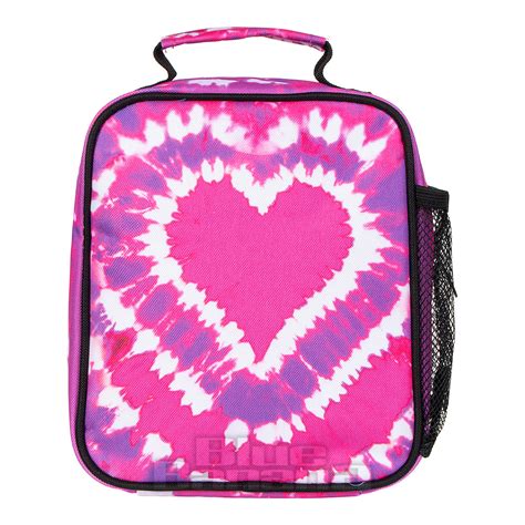 Music Heart Tie Dye Kids Bento Lunch Box with 3 Compartment Food