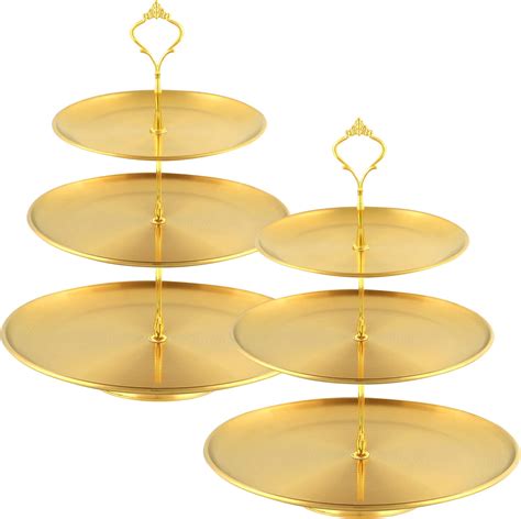 Tiered Serving Plates Gold