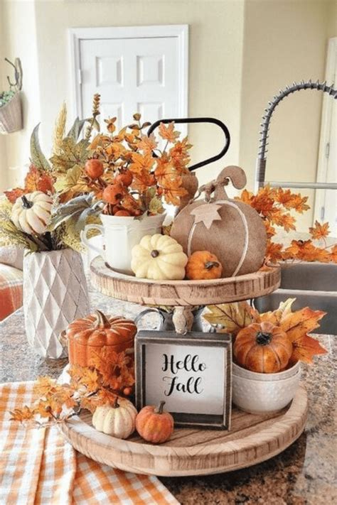 Tiered Tray Fall Decor