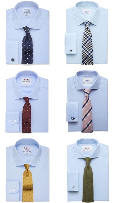 ties that go with light blue shirts