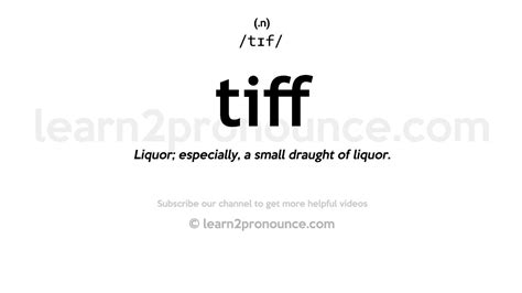 tiff definition slang