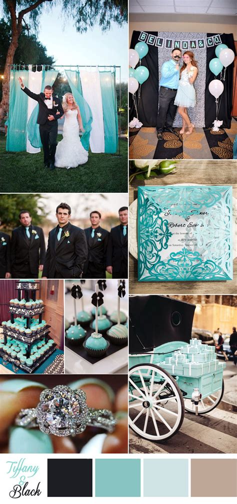 tiffany blue and black wedding ideas