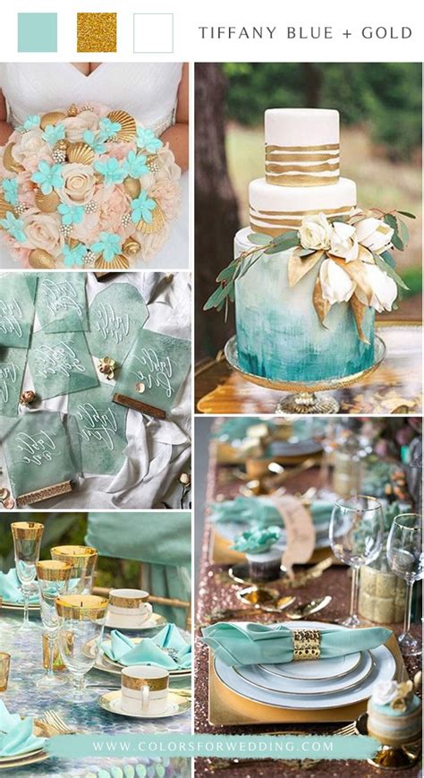 tiffany blue and gold decorations